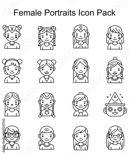 Female Portraits Icon Pack