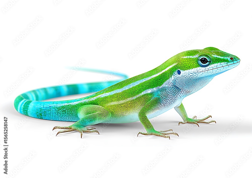 Fototapeta premium Colorful lizard profile