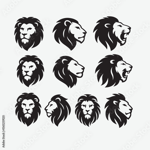 lion head vector