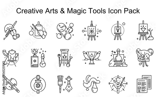 Creative Arts & Magic Tools Icon Pack