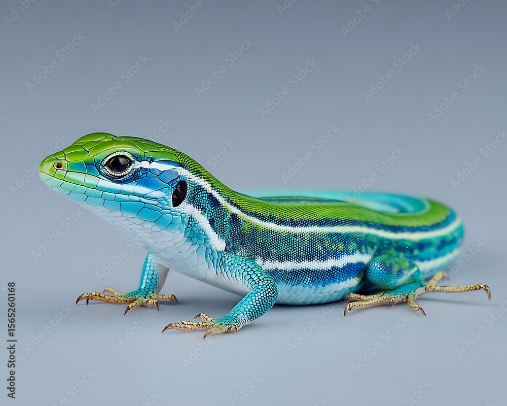 Obraz premium Vibrant lizard, bright colors