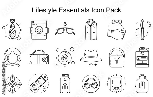 Modern Lifestyle Essentials Icon Set