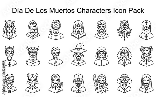 Día de los Muertos Character Icon Pack