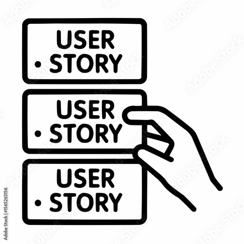 Hand prioritizing user story cards. Joint planning