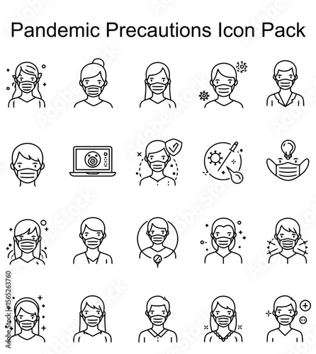 Pandemic Precautions Icon Pack