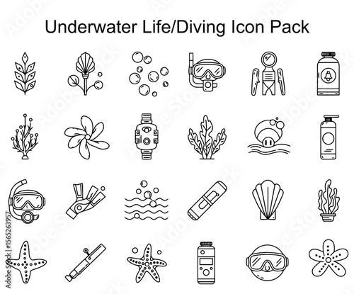Underwater Life/Diving Icon Pack