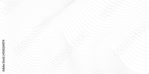 Abstract wave element for design. Digital frequency track equalizer. Stylized line art background. Vector illustration. Wave with lines created using blend tool. Curved wavy line, smooth stripe.