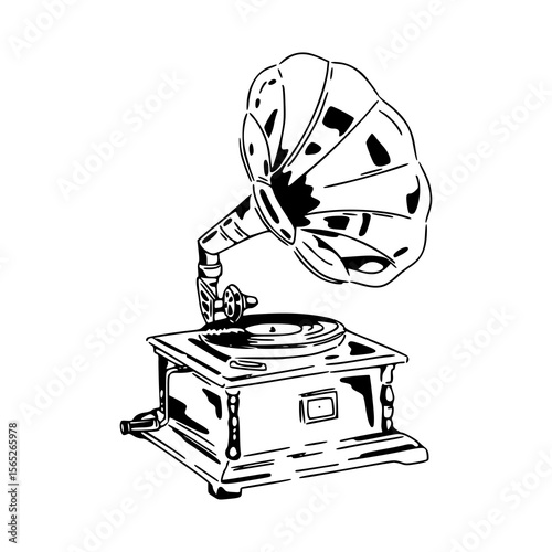 vintage gramophone vector artwork