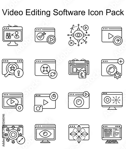 Video Editing Software Icon Pack