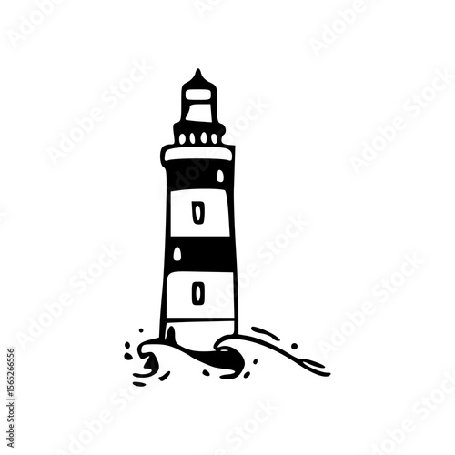 nautical lighthouse icon design