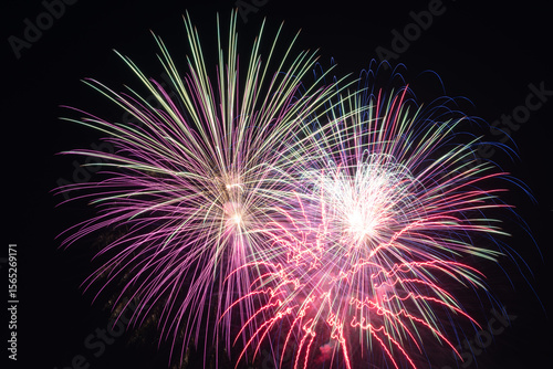 fireworks in the night sky
