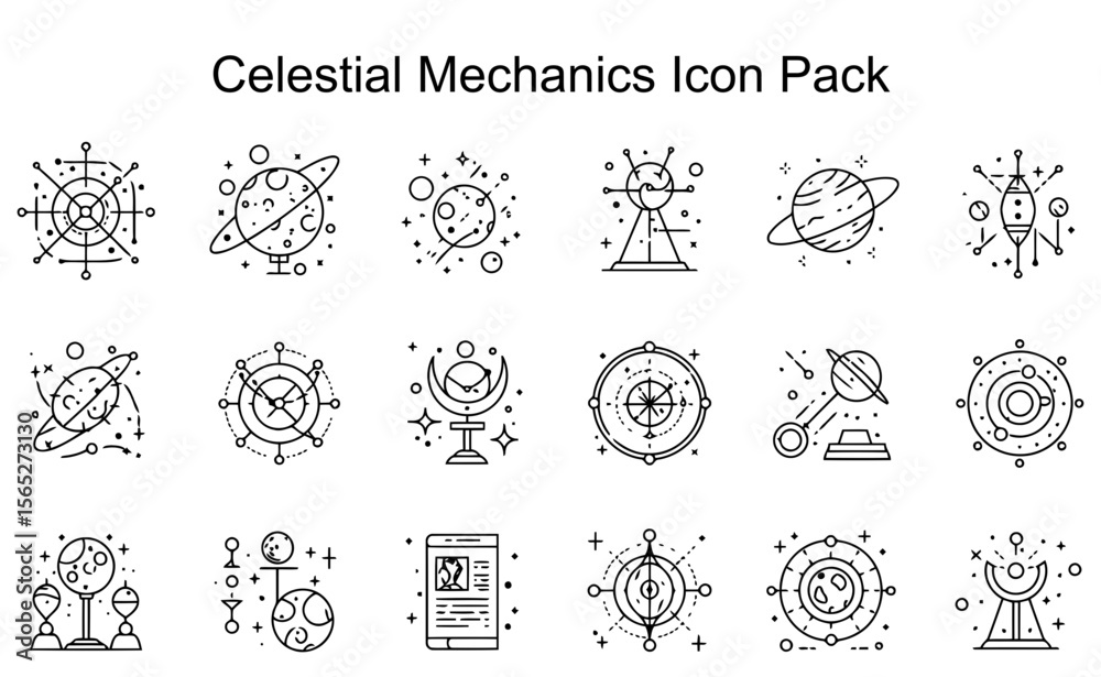 Fototapeta premium Celestial Mechanics Icon Pack