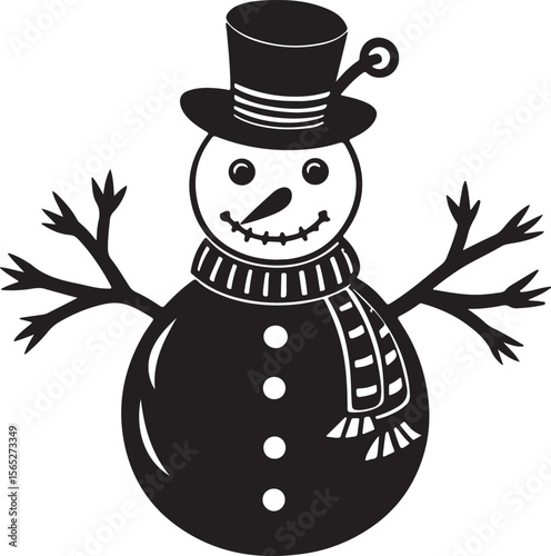 snowman on a white background