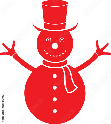 snowman with red hat
