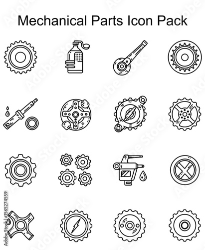 Mechanical Parts Icon Pack