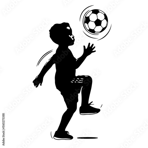 Vibrant Football Silhouette – Athletic Youth Movement Design
