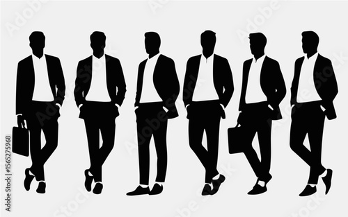Stylish Silhouettes of Men in Contemporary Professional Fashion