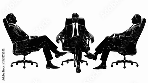 Corporate Strategy Meeting: Professional Team Discussing Business Solutions  