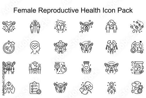 Female Reproductive Health Icon Pack