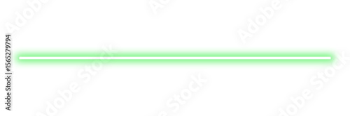 Green neon glowing long line vector