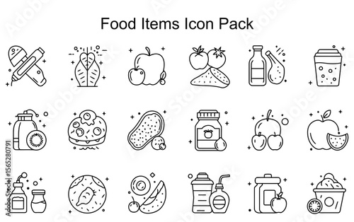 Food Items Icon Pack