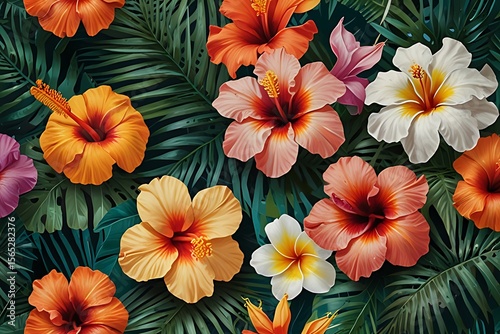 Wallpaper Mural colorful flowers background Torontodigital.ca