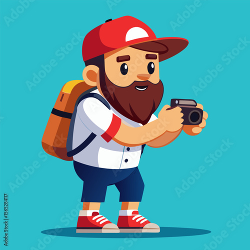 vector illustration of a man with a skateboard