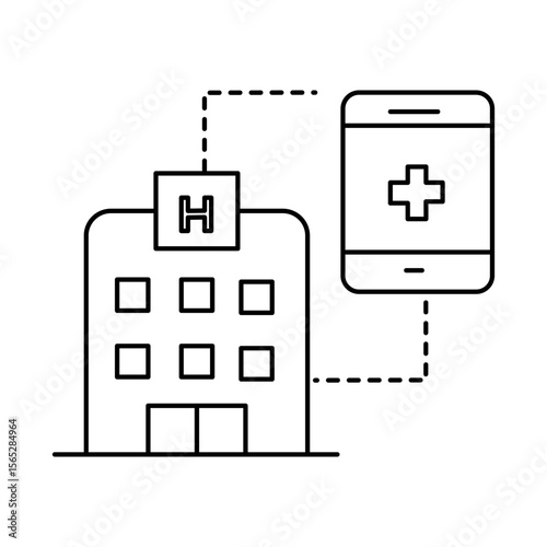 Hospital Patient Monitoring Editable Stroke Icon