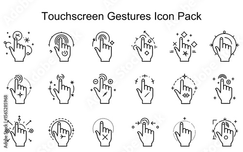 Touchscreen Gesture Icons