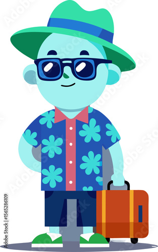 3d adventurer with a hat