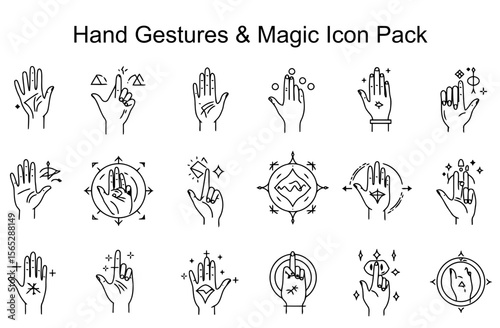Hand Gestures & Magic Icon Pack