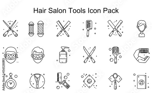 Hair Salon Tools Icon Pack