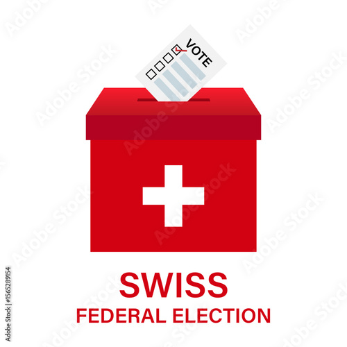 Election in the Switzerland. Election Concept. Vector Illustration.	