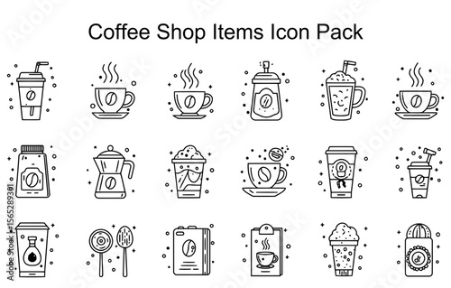 Coffee Shop Items Icon Pack