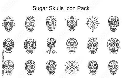 Sugar Skulls Icon Set