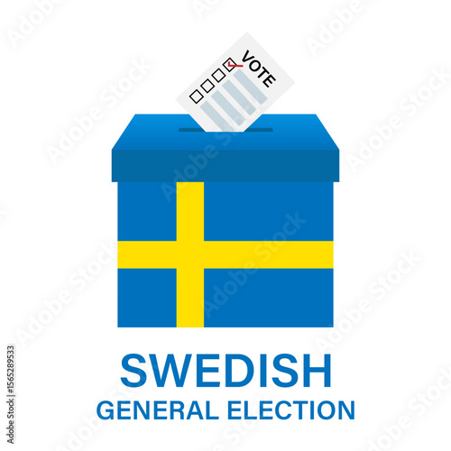 Election in the Sweden. Election Concept. Vector Illustration.	