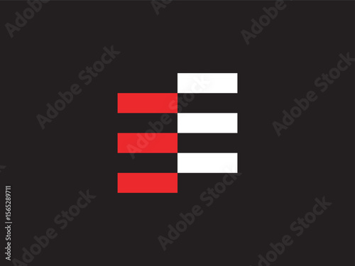 Modern Minimalist Striped Bar Graphic Design Concept for Creative Business and Web Design