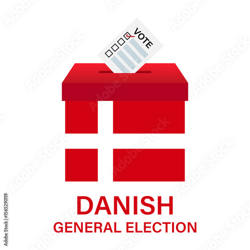 Election in the Denmark. Election Concept. Vector Illustration.	