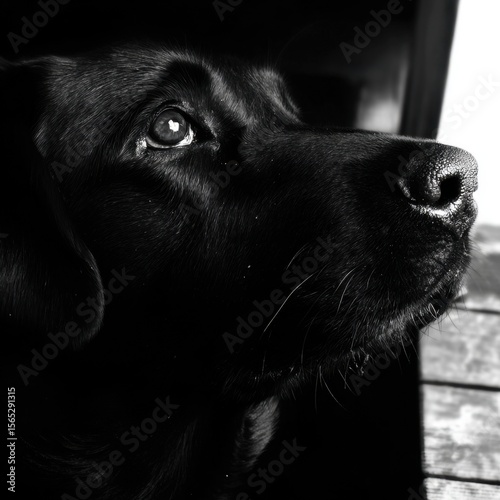 Wallpaper Mural  A black and white photo of a dog's face Torontodigital.ca