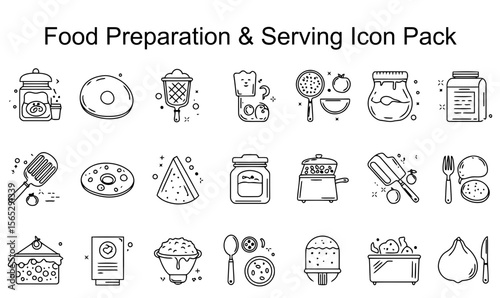 Food Preparation & Serving Icons