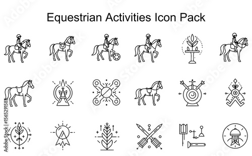 Equestrian Activities Icon Pack