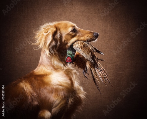 Wallpaper Mural A dog holding a pheasant in its mouth Torontodigital.ca