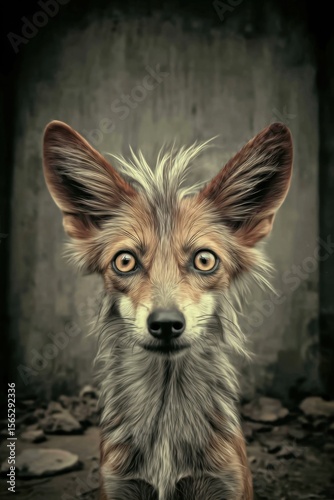 Wallpaper Mural A digital painting of a fox looking at the camera Torontodigital.ca