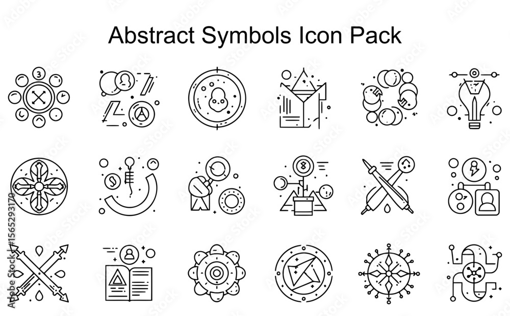 Fototapeta premium Abstract Symbols Icon Pack