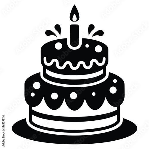 birthday cake with candle