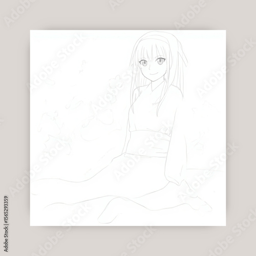 Ai genarate anime black and white
