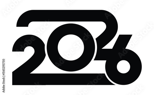 2026 Happy New Year design vector. trendy new year 2026 design template	