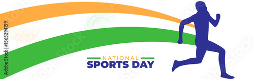 Vector illustration of India National Sports Day social media template