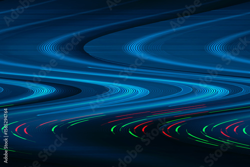 Wallpaper Mural 2d illustration Abstract futuristic electronic circuit technology background Torontodigital.ca