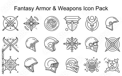 Fantasy Armor & Weapons Icon Set